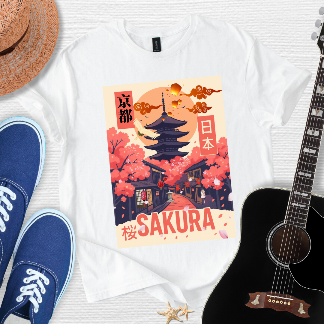 Sakura Japanese Art Unisex Tee