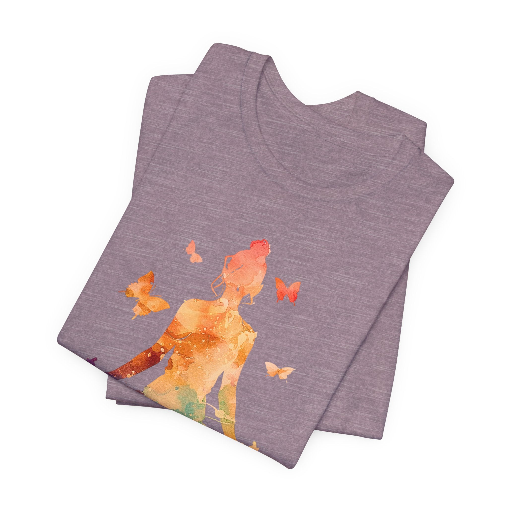 I Am The Storm meditation silhouette Tee | watercolor lotus, butterflies