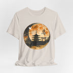 Moonlit Pagoda Tee — Japanese Temple Silhouette with Moon and Kanji