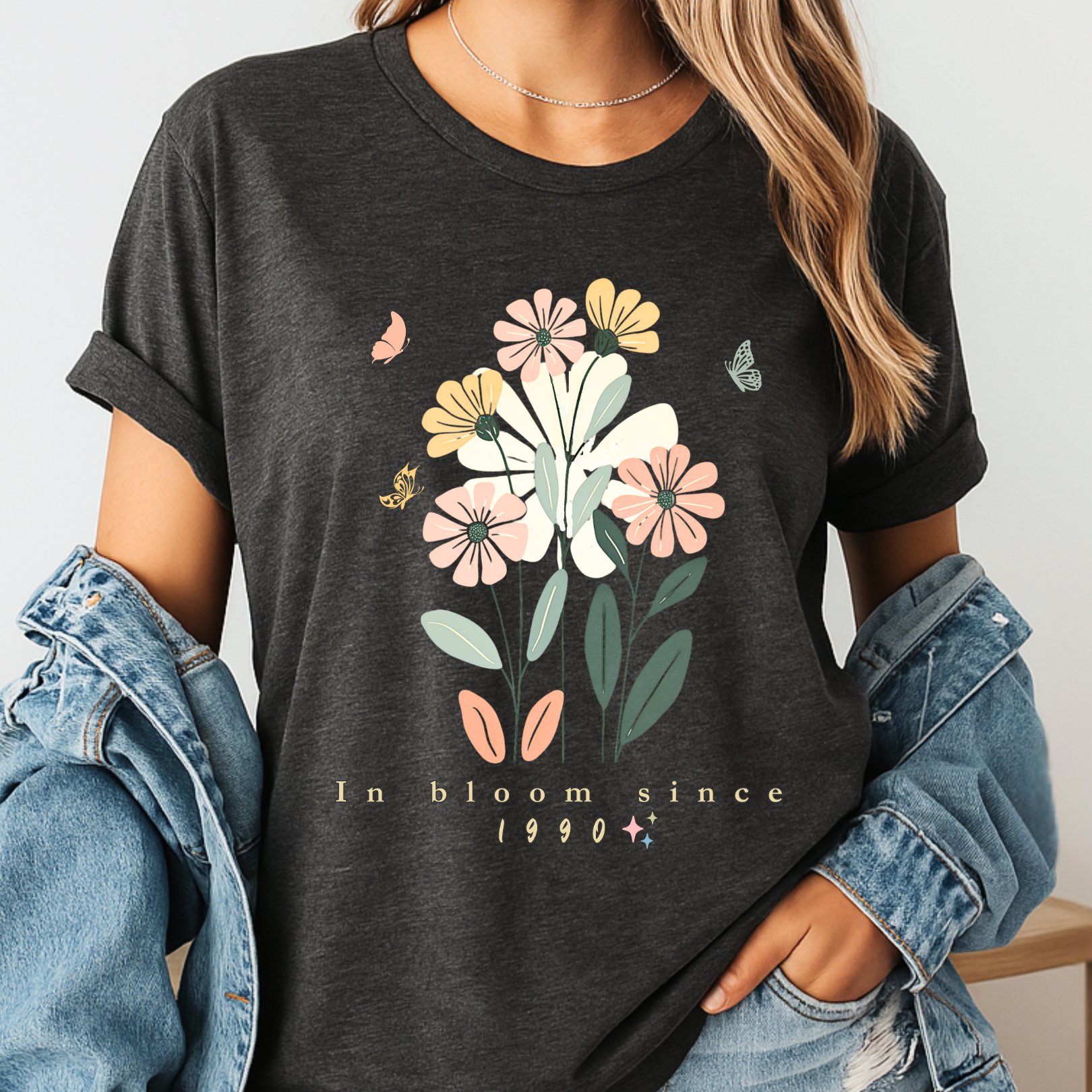 Personalized Birth Year Flower Shirt