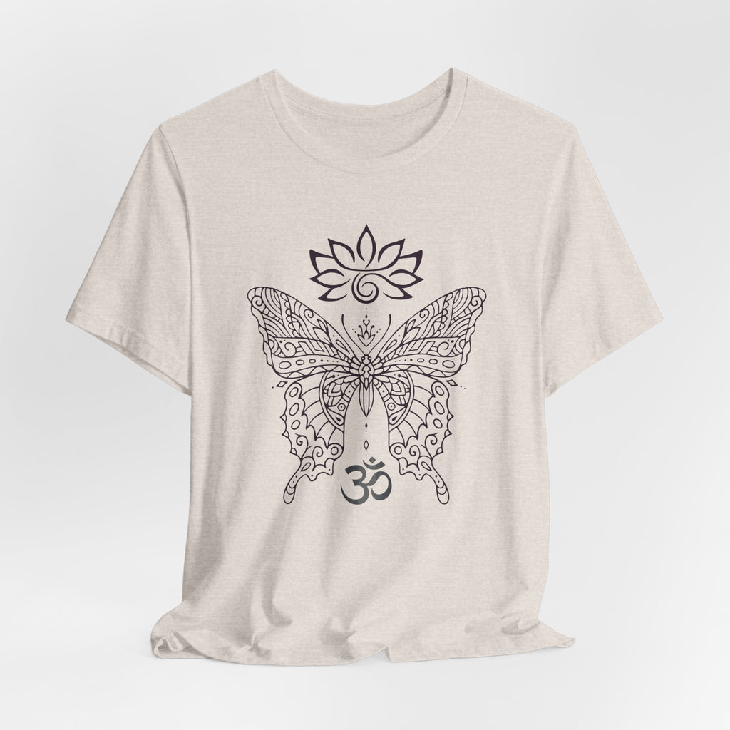 Butterfly Lotus OM Tee — Yoga Lotus Tee