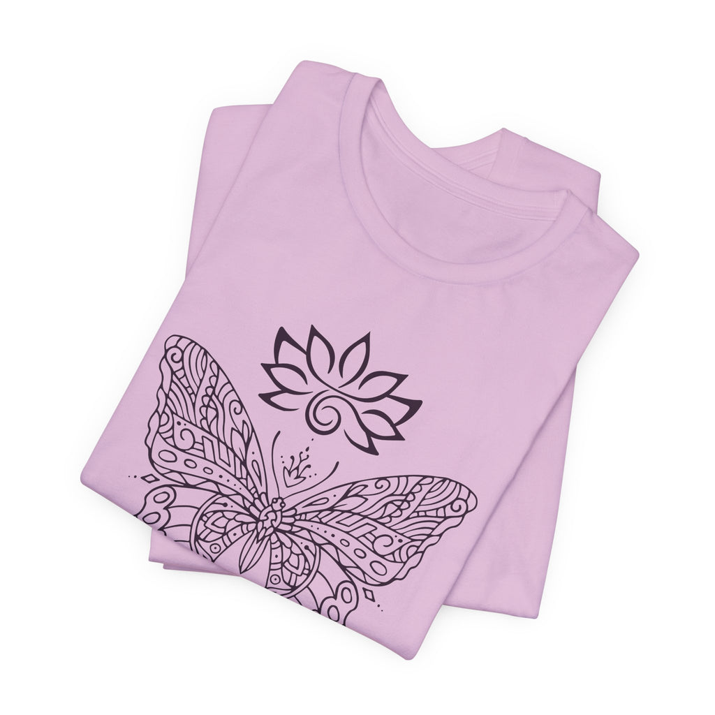 Butterfly Lotus OM Tee — Yoga Lotus Tee