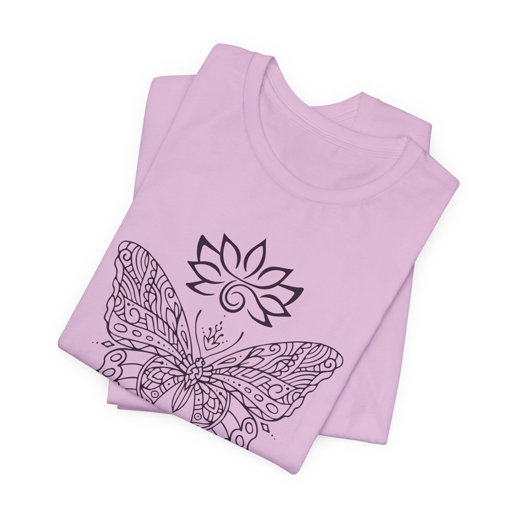 Butterfly Lotus OM Tee — Yoga Lotus Tee