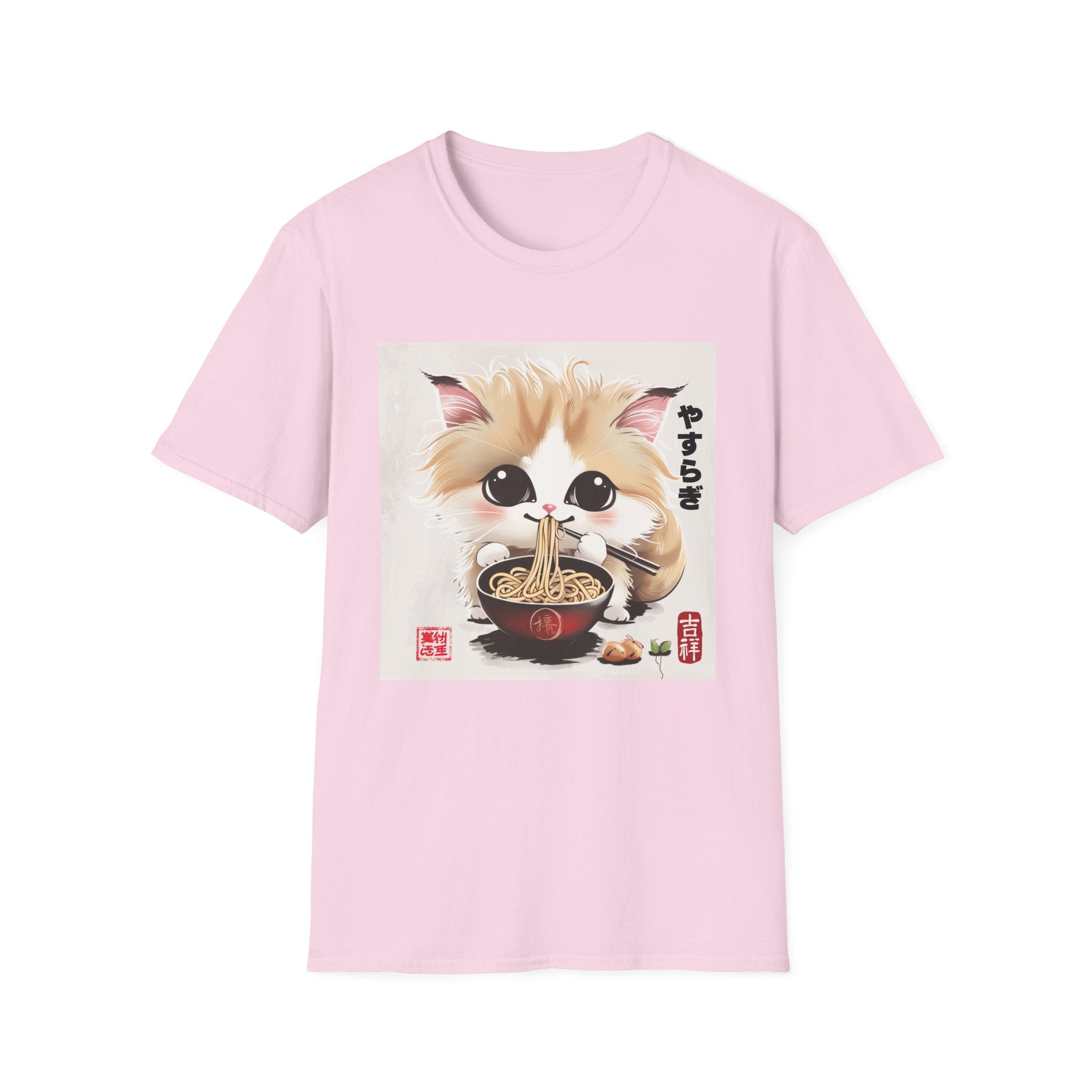 Japanese Chill Cat Eating Ramen Tee