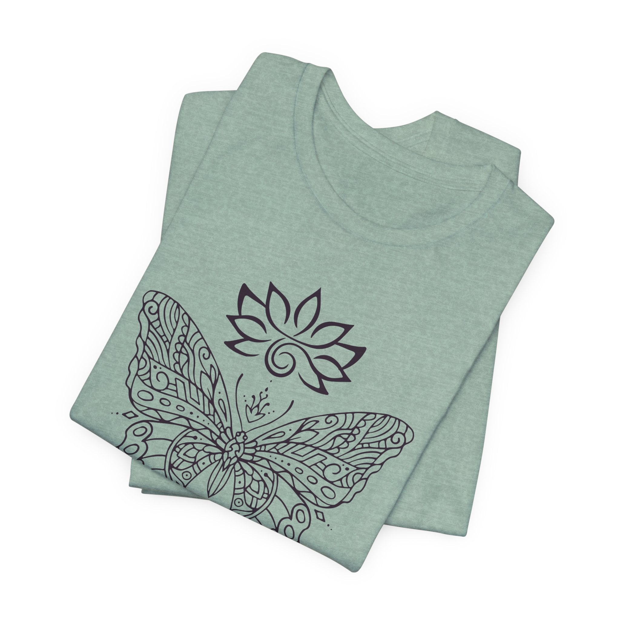 Butterfly Lotus OM Tee — Yoga Lotus Tee
