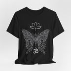 Mandala Butterfly Om Symbol T-Shirt | Lotus Meditation Tee