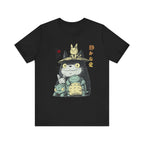 Japanese Style Cute Animal Graphic Tee with Quiet Love