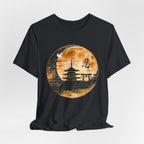 Moonlit Pagoda Tee — Japanese Temple Silhouette with Moon and Kanji