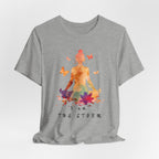 I Am The Storm meditation silhouette Tee | watercolor lotus, butterflies