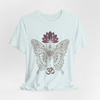 Mandala Butterfly Om Symbol T-Shirt | Lotus Meditation Tee