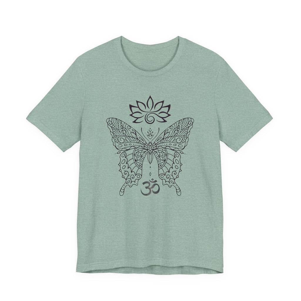 Butterfly Lotus OM Tee — Yoga Lotus Tee