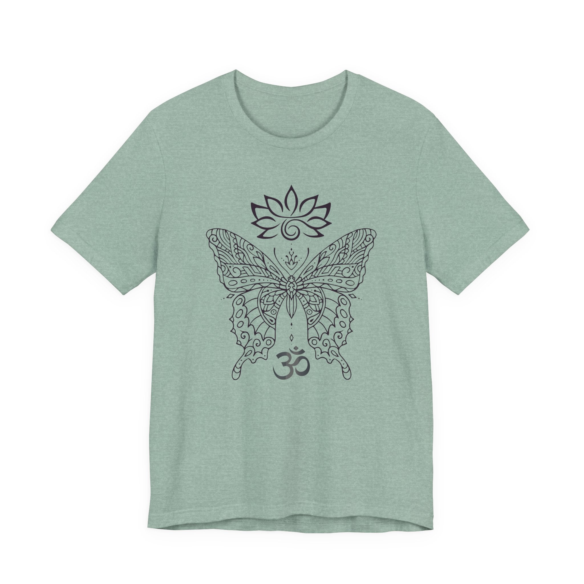 Butterfly Lotus OM Tee — Yoga Lotus Tee
