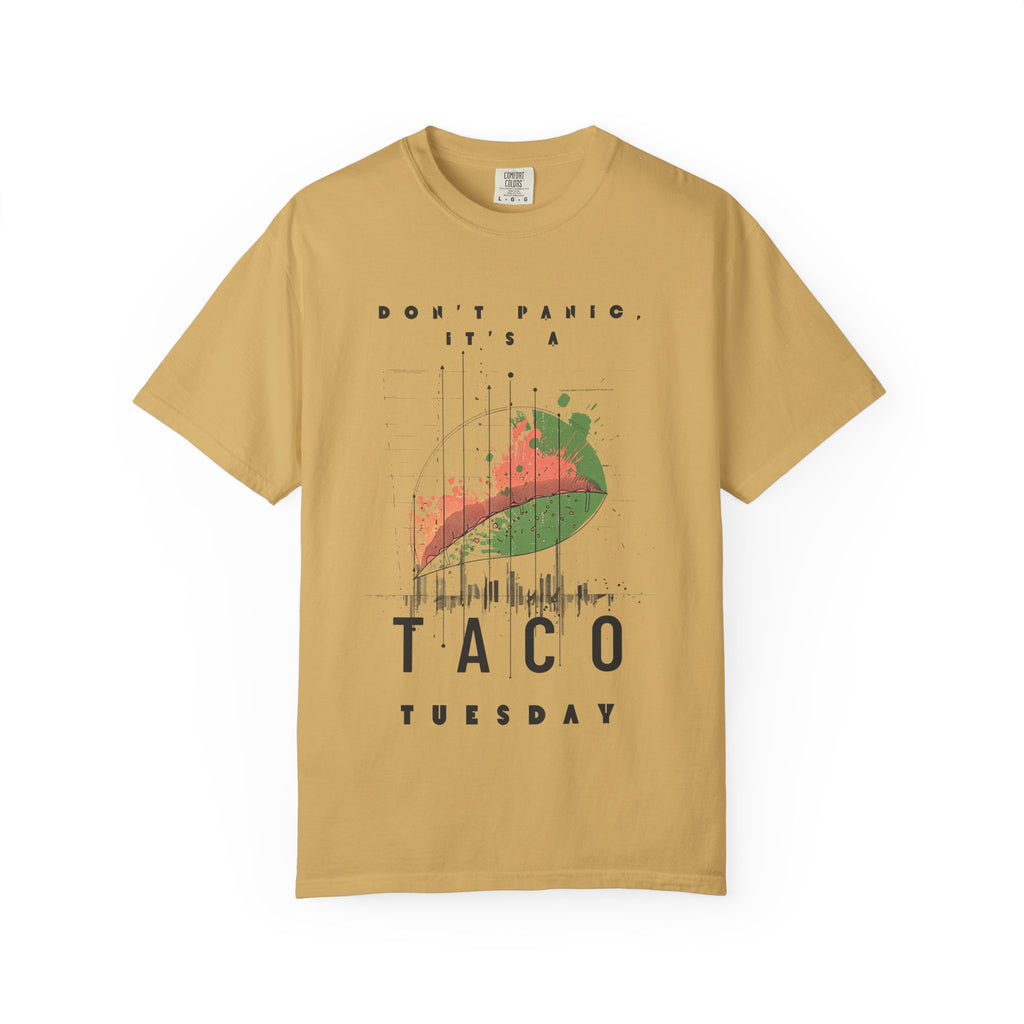 Don't Panic It's A Taco Tuesday Tee | Taco graphic, retro soundwave