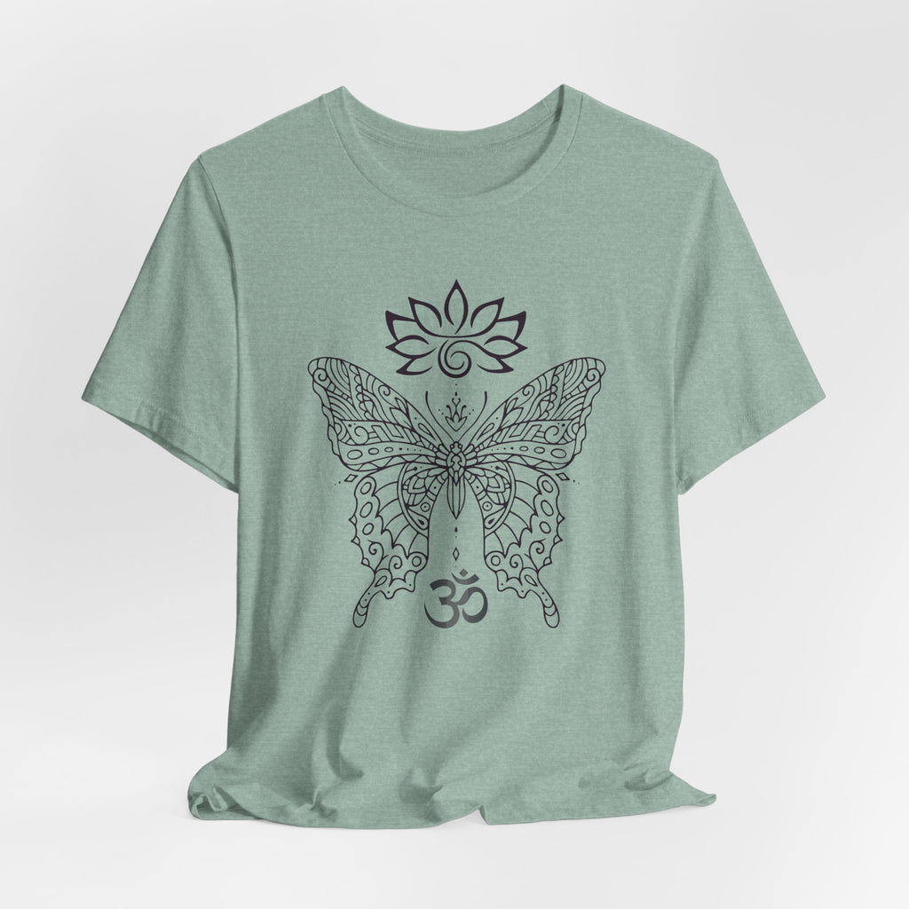 Butterfly Lotus OM Tee — Yoga Lotus Tee