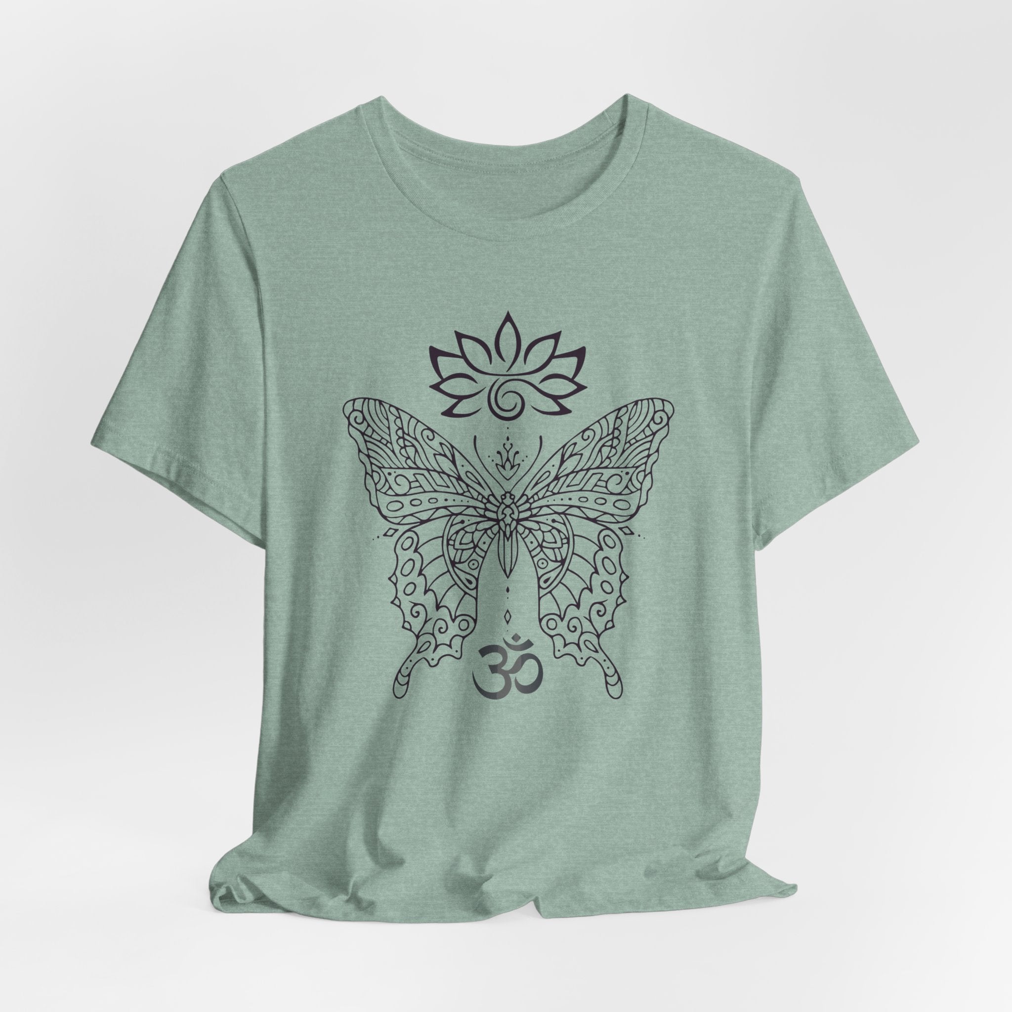Butterfly Lotus OM Tee — Yoga Lotus Tee
