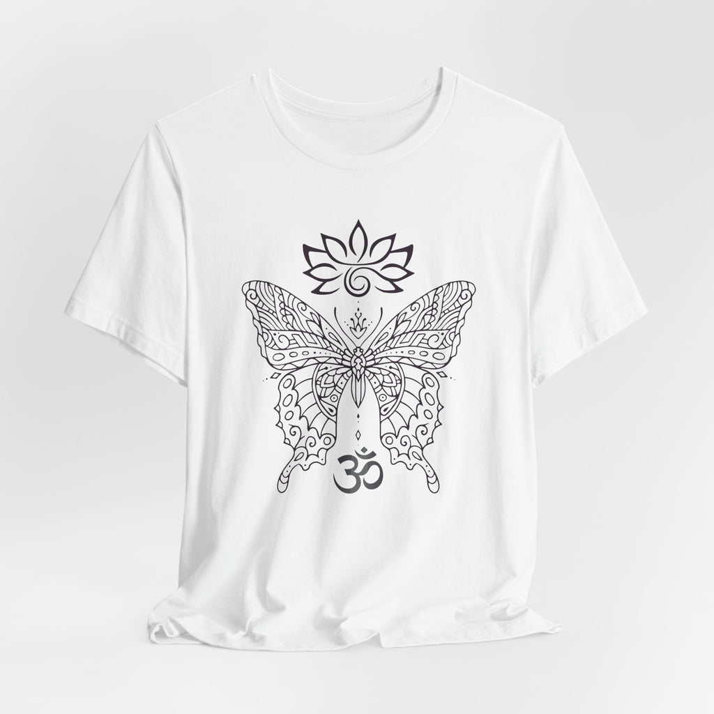 Butterfly Lotus OM Tee — Yoga Lotus Tee