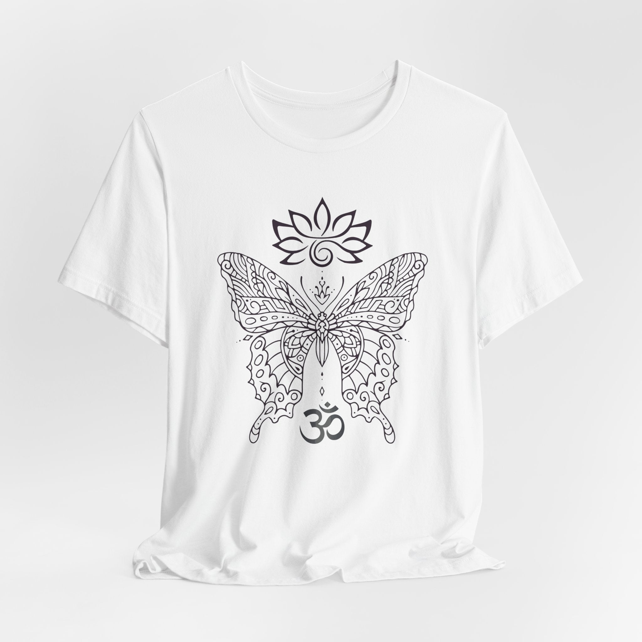 Butterfly Lotus OM Tee — Yoga Lotus Tee