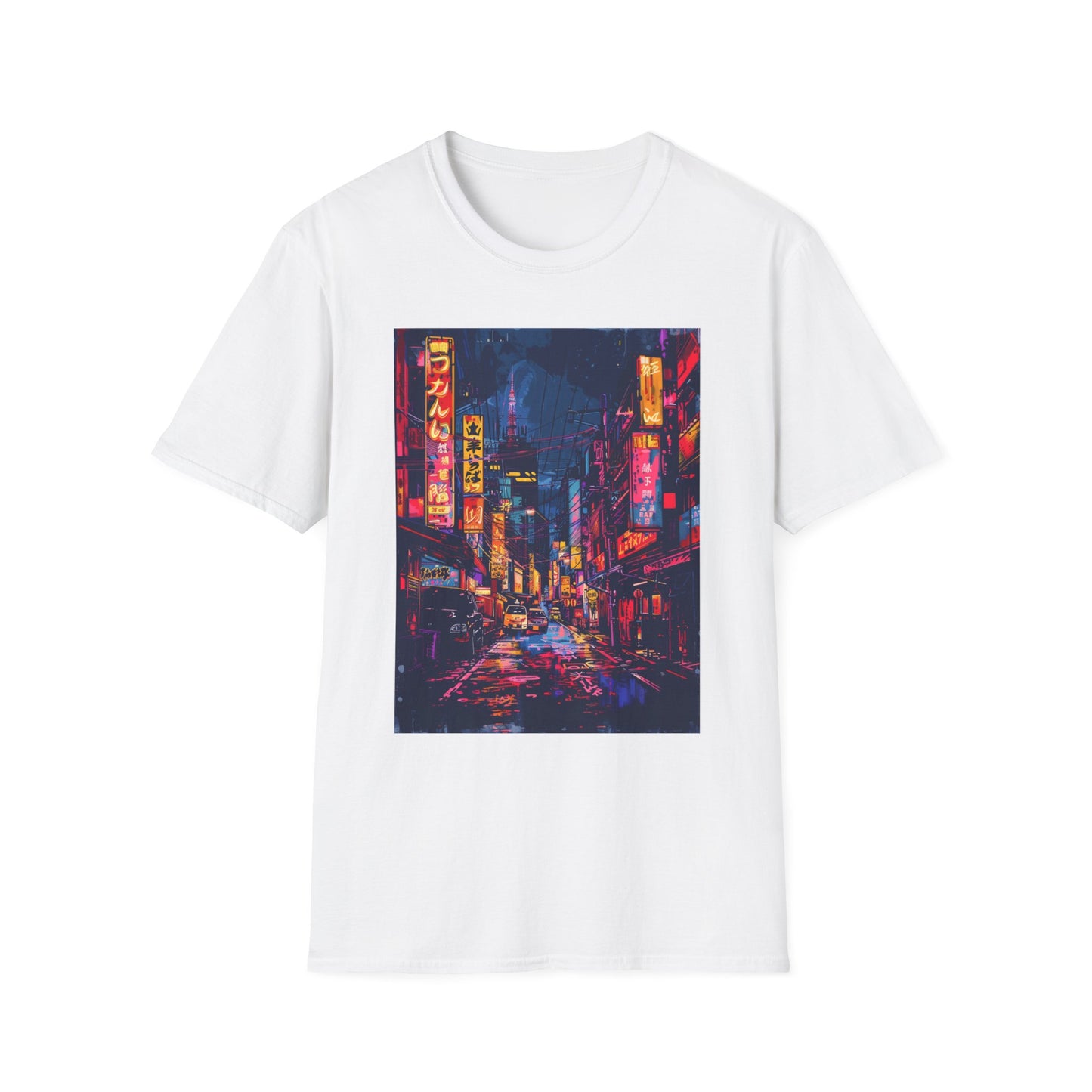 Japanese Urban Nightscape , Street Art Tee