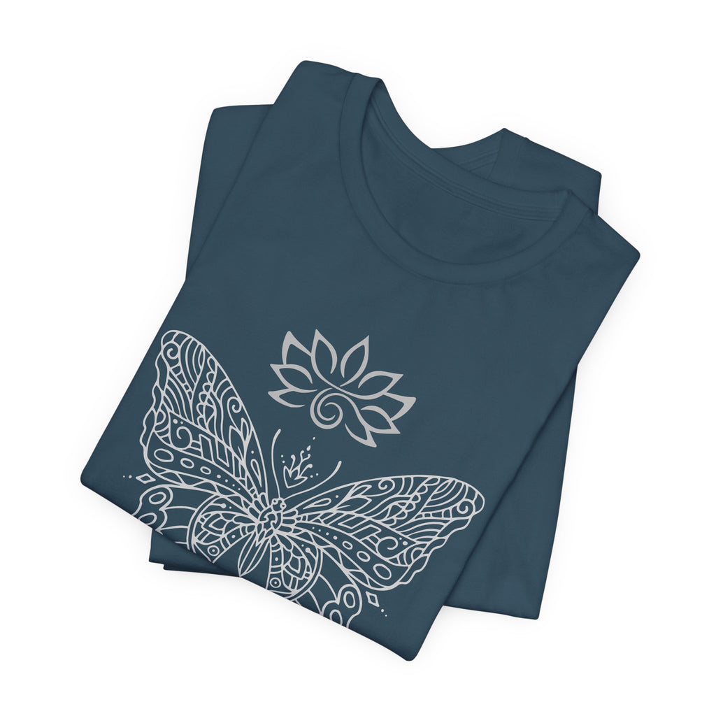 Butterfly Lotus OM Tee — Yoga Lotus Tee