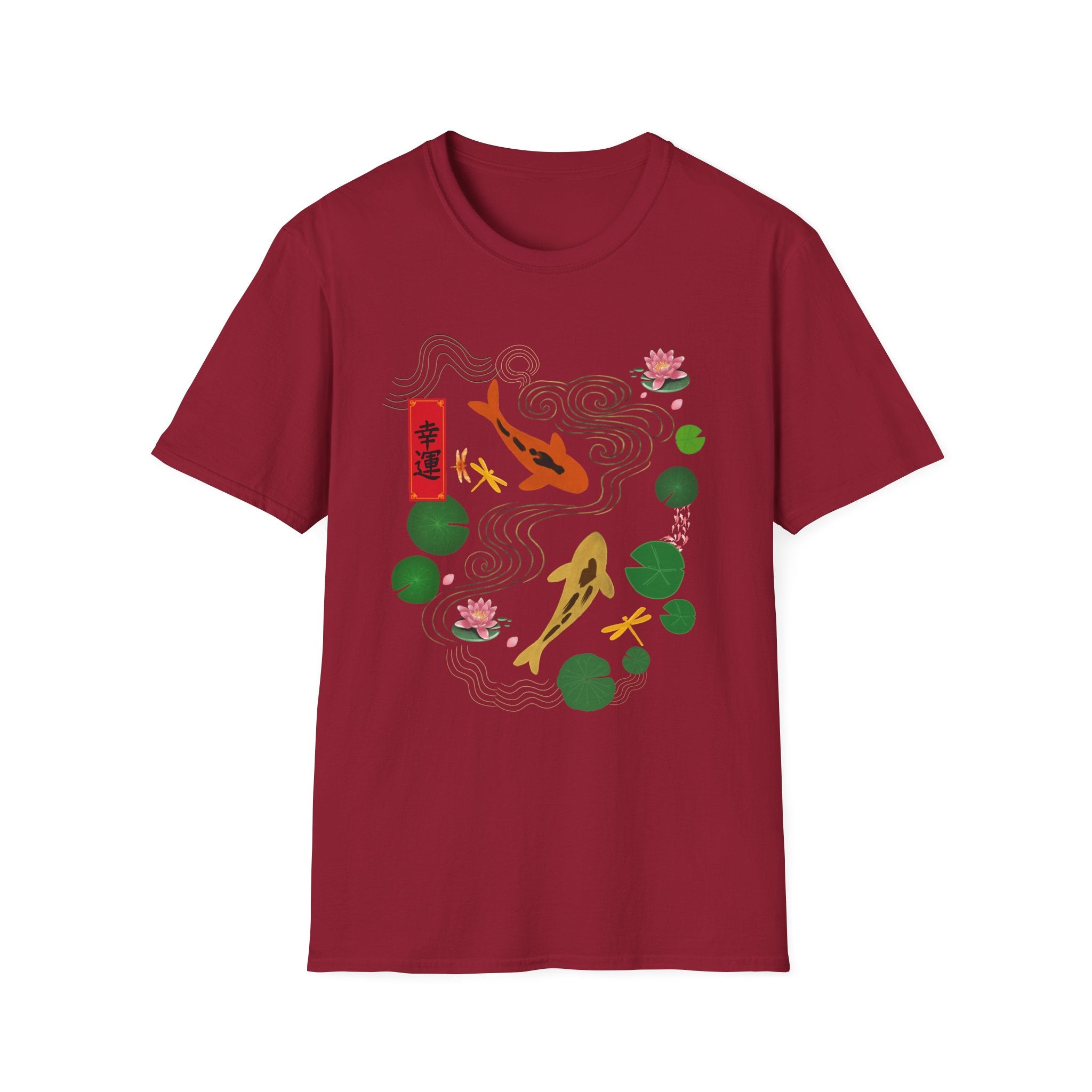 Serene Koi Fish & Good Fortune – Japanese Inspired Tee