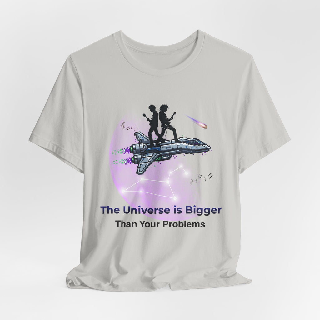 Galaxy Crew Tee — "The Universe is Bigger Than Your Problems" T‑Shirt
