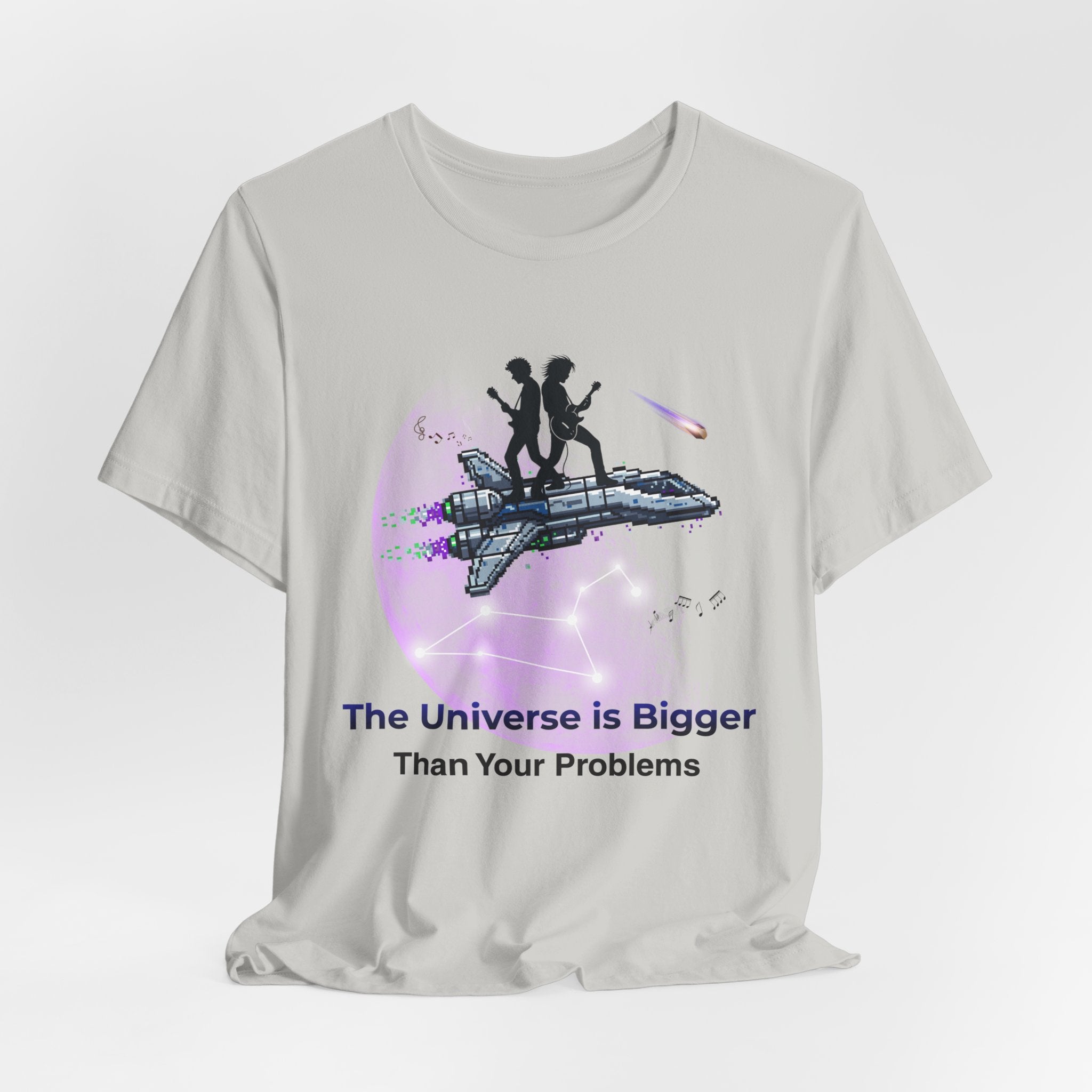 Galaxy Crew Tee — "The Universe is Bigger Than Your Problems" T‑Shirt