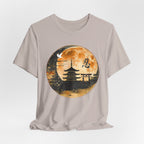 Moonlit Pagoda Tee — Japanese Temple Silhouette with Moon and Kanji