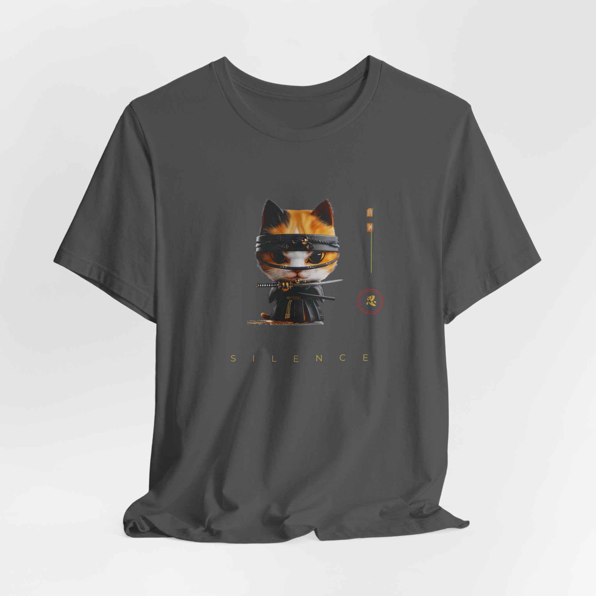 Ninja Cat Minimalist Aesthetic Tee