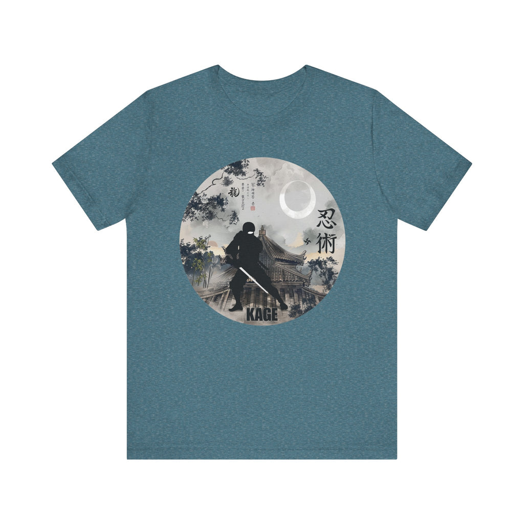 Ninja Kage Tee — Japanese Moonlit Samurai Graphic T-Shirt