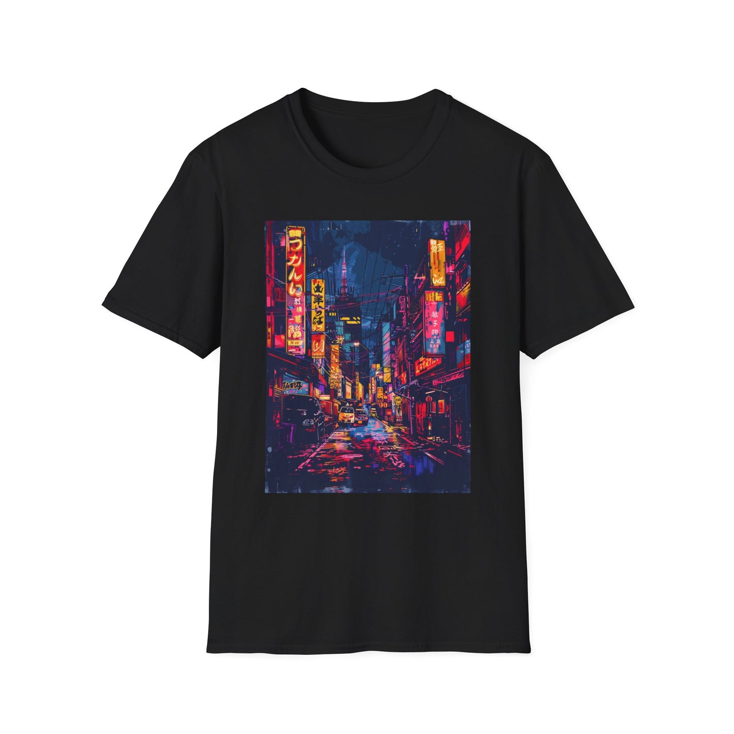 Japanese Urban Nightscape , Street Art Tee