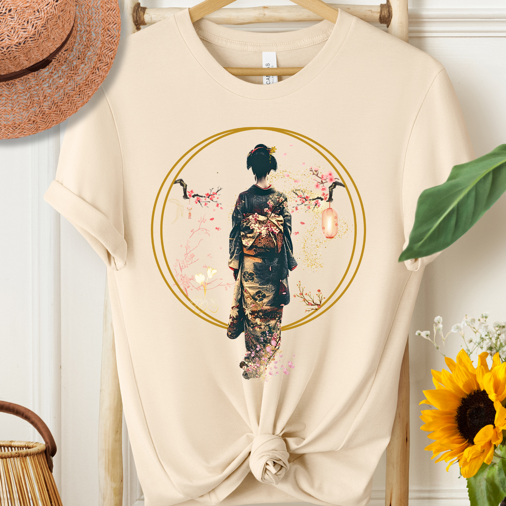 Geisha Silhouette Tee | Midnight Sakura Geisha