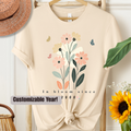 Personalized Birth Year Flower Shirt