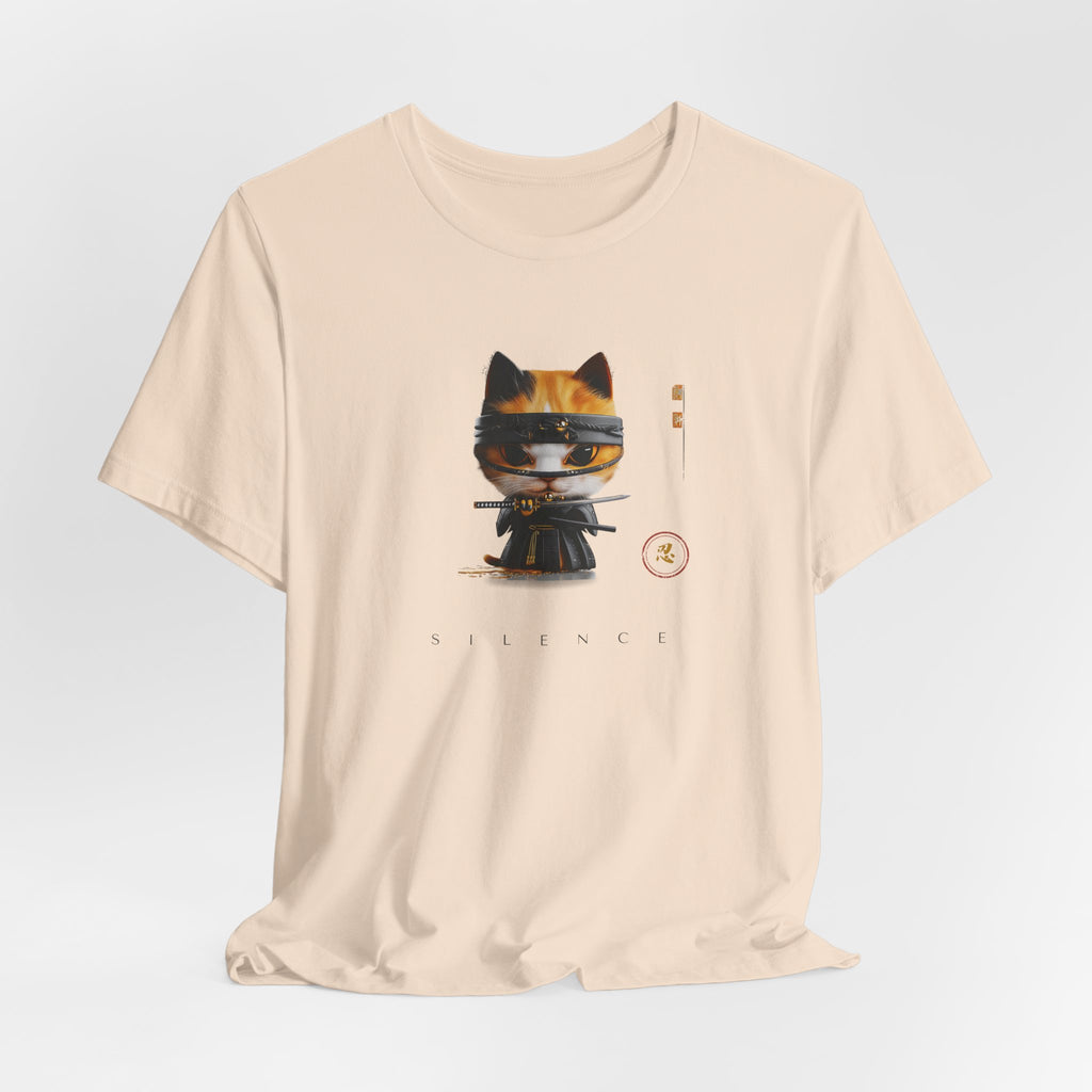 Ninja Cat Minimalist Aesthetic Tee