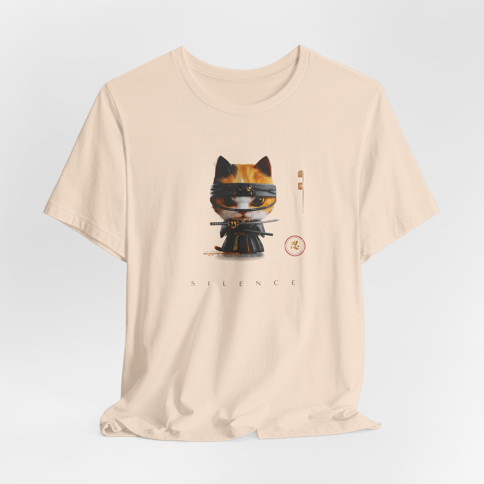 Ninja Cat Minimalist Aesthetic Tee