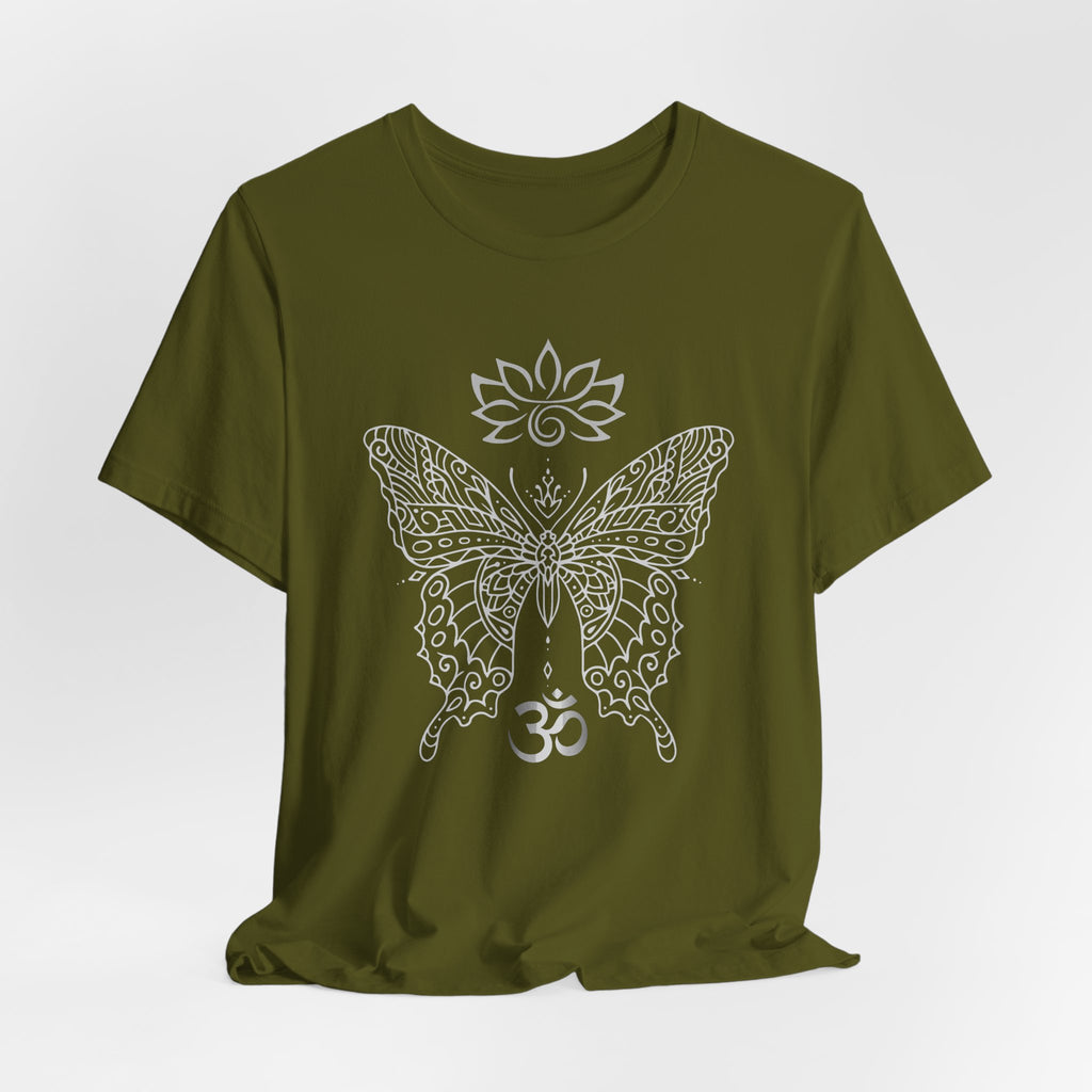 Butterfly Lotus OM Tee — Yoga Lotus Tee