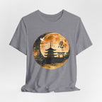Moonlit Pagoda Tee — Japanese Temple Silhouette with Moon and Kanji