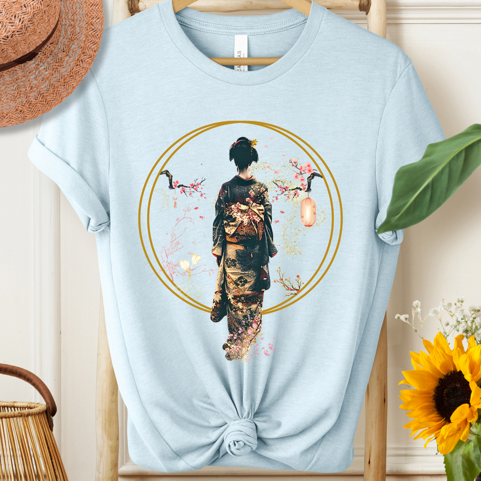 Geisha Silhouette Tee | Midnight Sakura Geisha