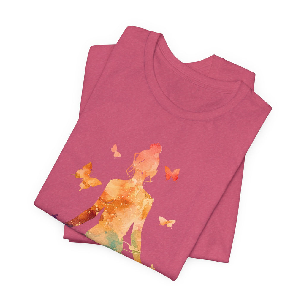 I Am The Storm meditation silhouette Tee | watercolor lotus, butterflies