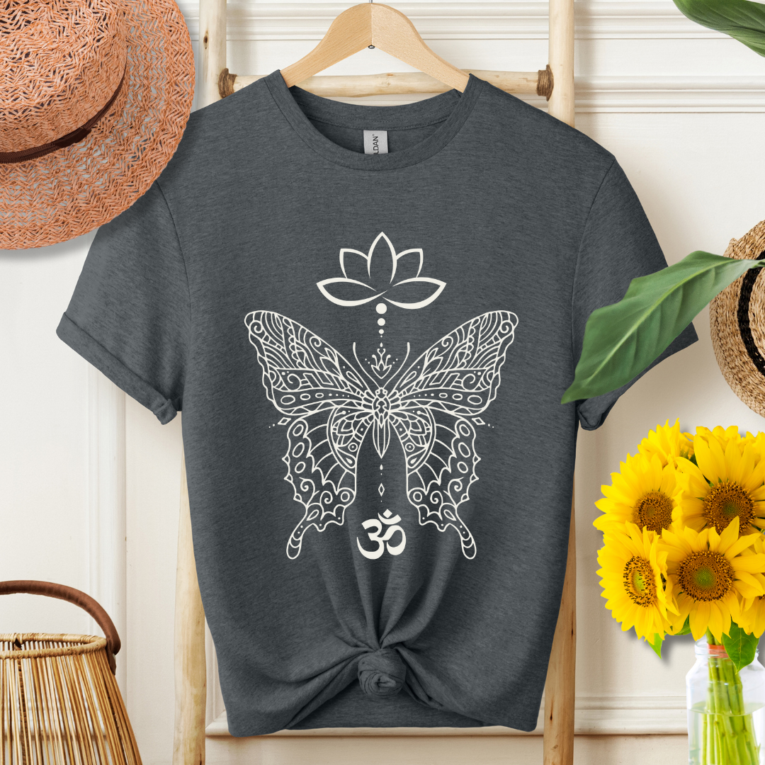 Om Butterfly Softstyle Tee