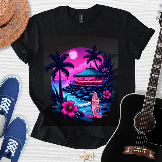 Neon Cliff Surf Bar Tee