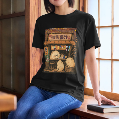 Cute Animal Japanese Cafe Unisex Tee