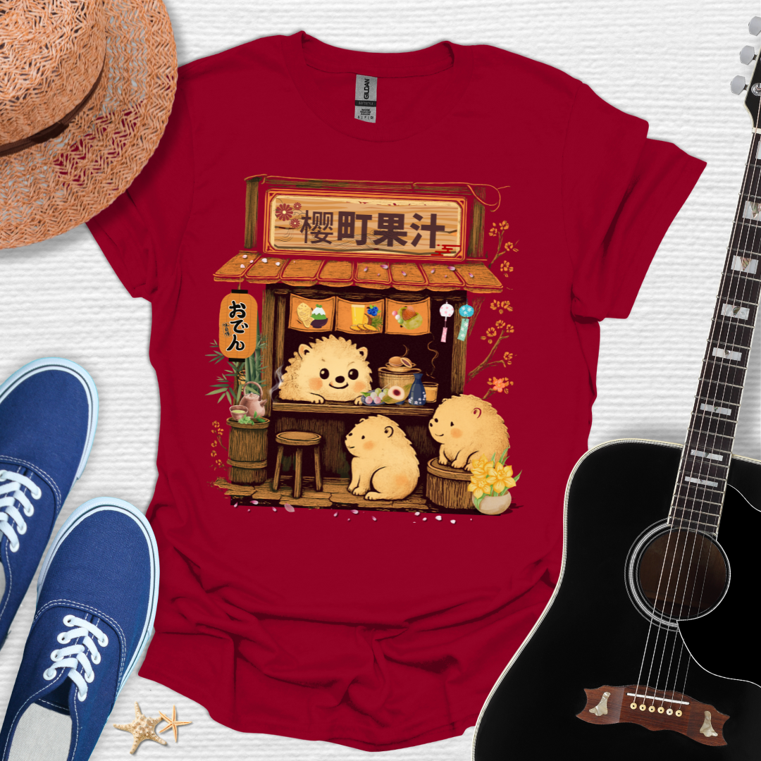 Cute Animal Japanese Cafe Unisex Tee