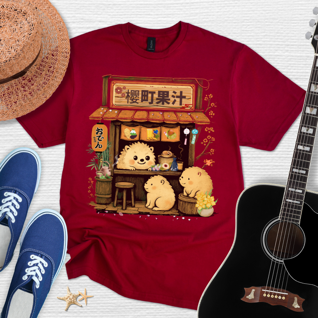 Cute Animal Japanese Cafe Unisex Tee