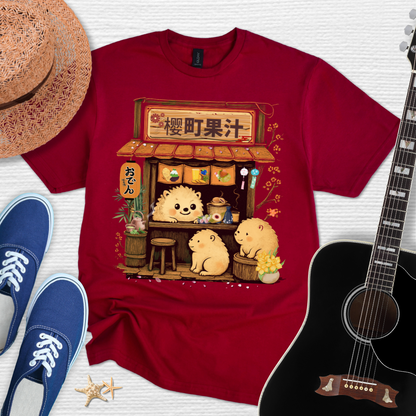 Cute Animal Japanese Cafe Unisex Tee