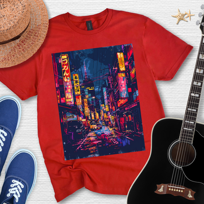 Japanese Urban Nightscape , Street Art Tee