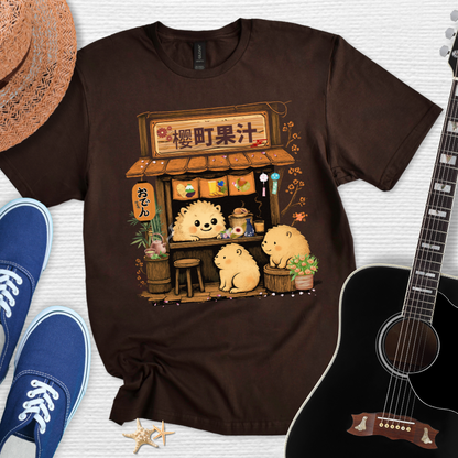 Cute Animal Japanese Cafe Unisex Tee