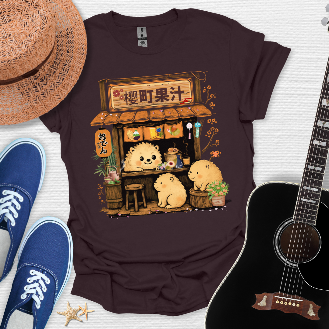 Cute Animal Japanese Cafe Unisex Tee