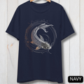 Koi Fish Minimalist T-Shirt | Japanese Line Art Graphic Tee |Luxury Print