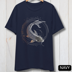 Koi Fish Minimalist T-Shirt | Japanese Line Art Graphic Tee |Luxury Print
