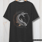 Koi Fish Minimalist T-Shirt | Japanese Line Art Graphic Tee |Luxury Print